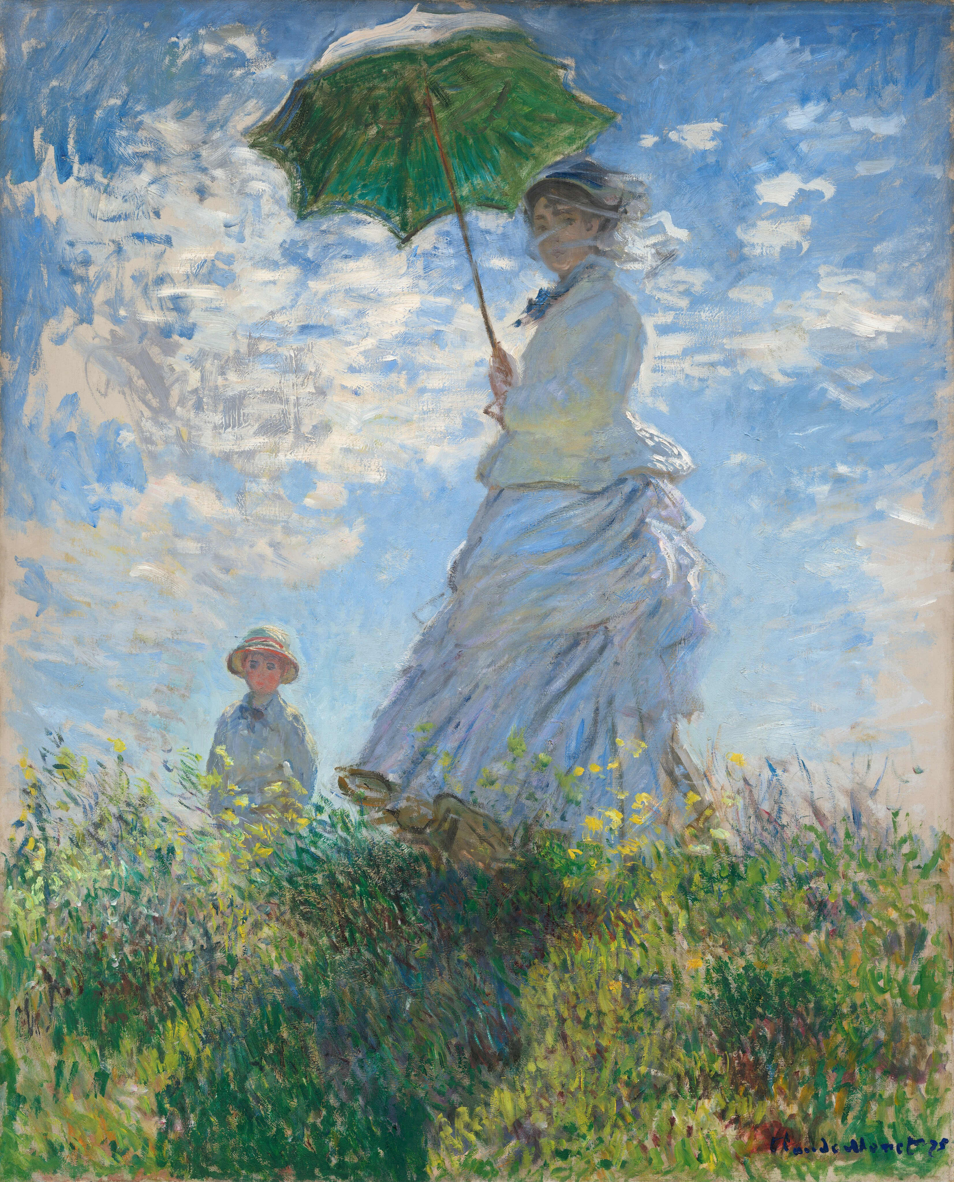 Claude Monet mother and child painting